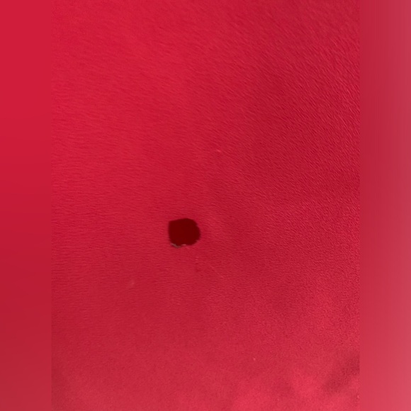 Vintage Red Dress with Lace Front, Sheer Long Sleeves (has hole) size Large . - Picture 4 of 16